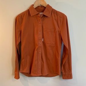 Dirt Button Down Shirt Burnt Rust Color